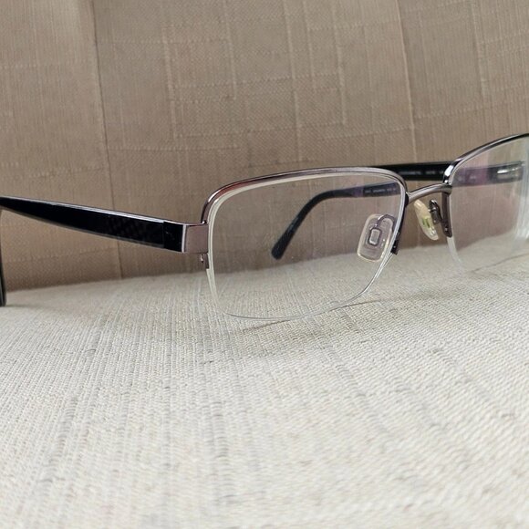 Joseph Abboud Men Eyeglasses Frame JA4073 Gunmetal Tone Half Rim Glasses - Picture 3 of 13